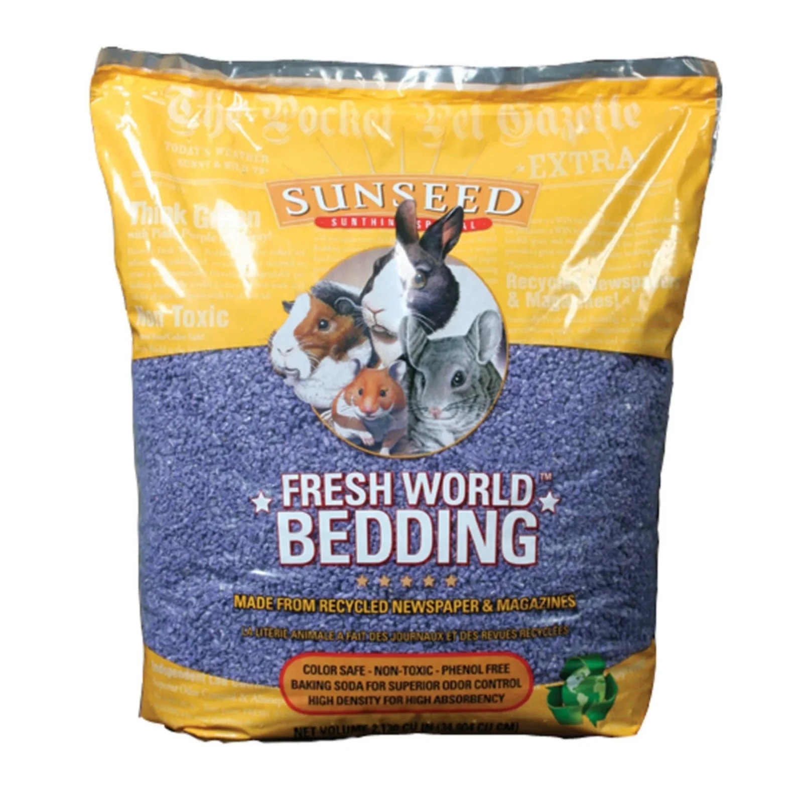 Sun Seed Fresh World Bedding for Small Animals Purple, 1ea/2130 cu in.
