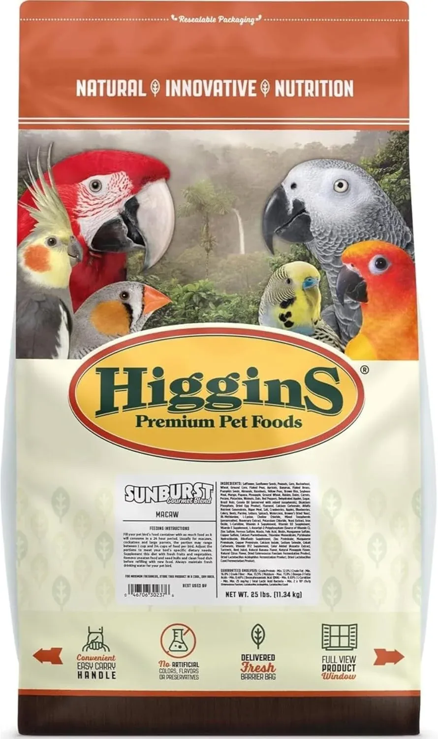 Sunburst Gourmet Blend Macaw 25 Lb