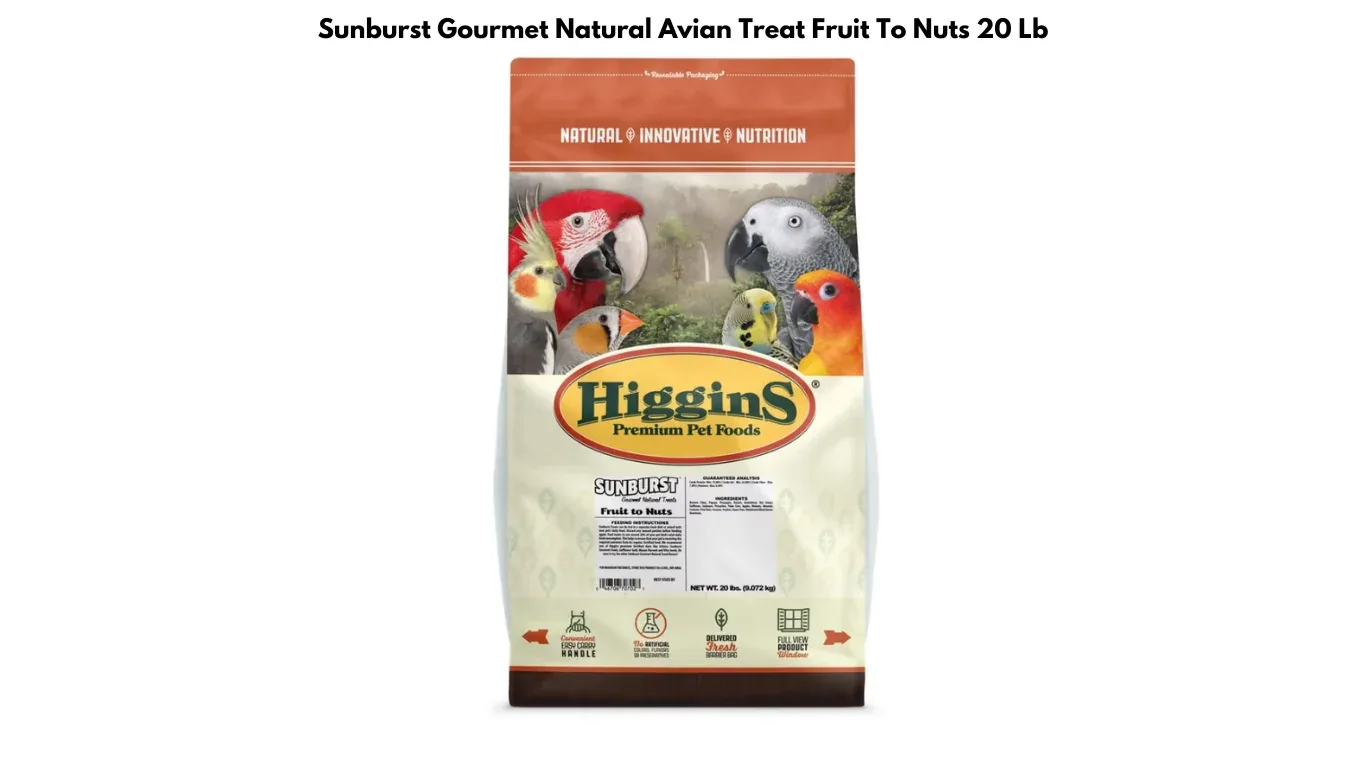 Sunburst Gourmet Natural Avian Treat Fruit To Nuts 20 Lb