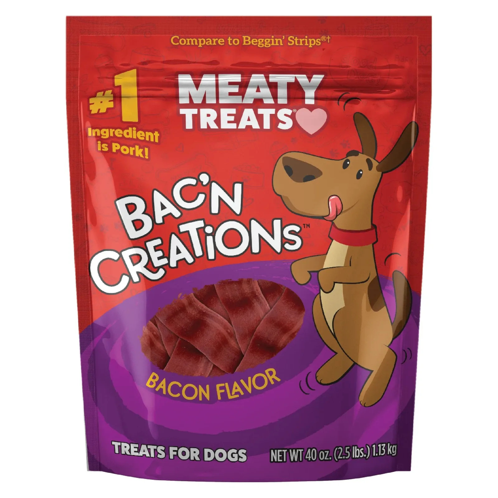Sunshine Mills Inc Meaty Treats Bac`N Creations Bacon 40oz