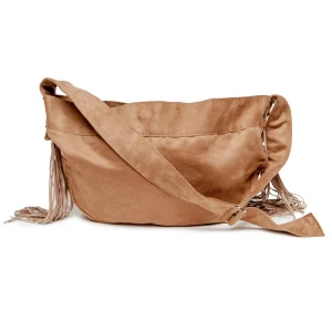 SUSAN LANCI | Fringe Crossbody Carrier in Tan