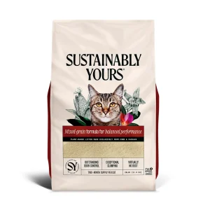 Sustainably Yours Mixed Grain Formula Corn & Cassava Unscented Cat Litter - Clumping, Low Dust