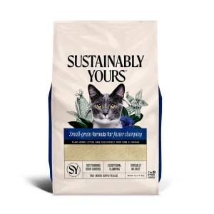 Sustainably Yours Small Grain Formula Corn & Cassava Unscented Cat Litter - Clumping, Low Dust