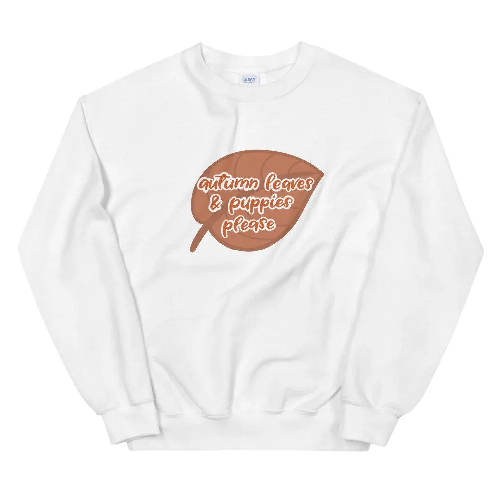 Sweatshirt - Autumn Leaves & Puppies Please - Image 2