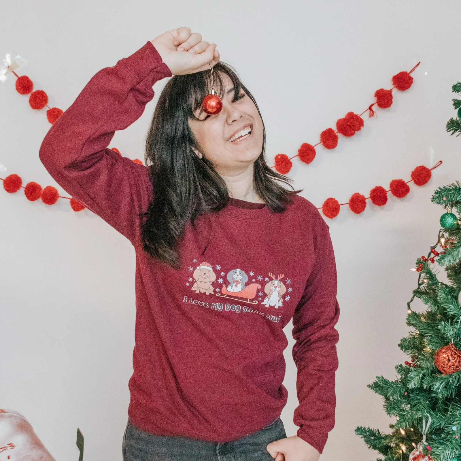 Sweatshirt - I Love My Dog Snow Much (Cavs) - Image 2