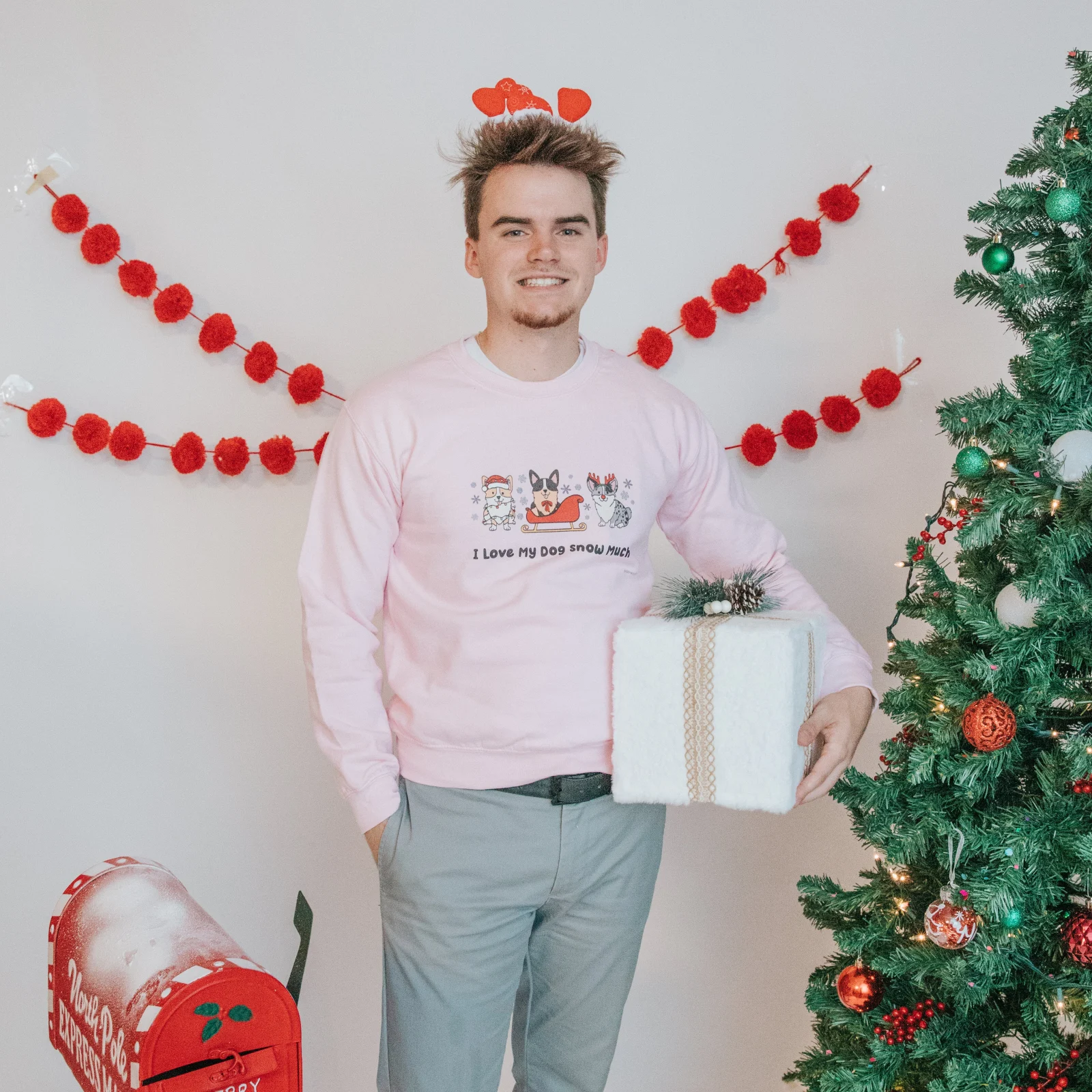 Sweatshirt - I Love My Dog Snow Much (Corgis) - Image 2
