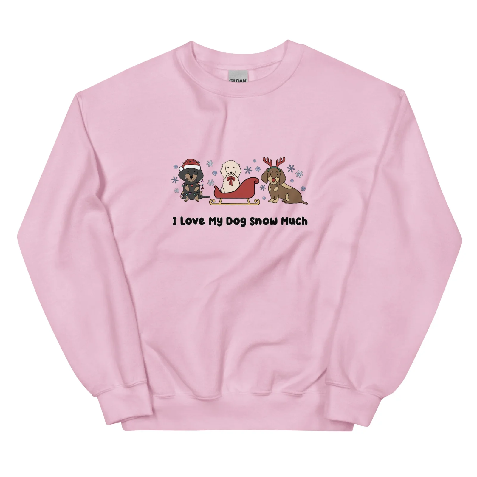 Sweatshirt - I Love My Dog Snow Much (Doxies)