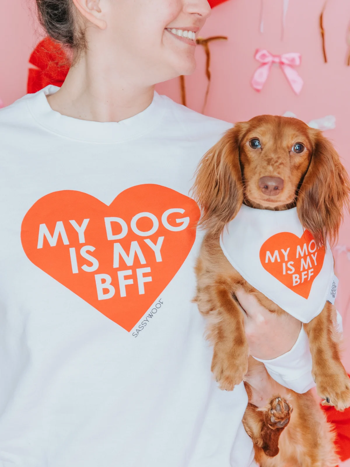 Sweatshirt - My Dog is my BFF (RED) - Image 2
