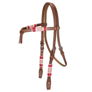 Tabelo Cross Over Headstall with Rawhide Brown