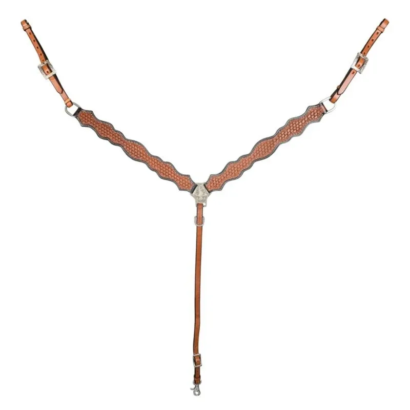 Tabelo Scalloped Breast Collar Chestnut/Blk