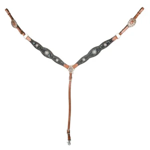 Tabelo Scalloped Breast Collar Chestnut/Turq