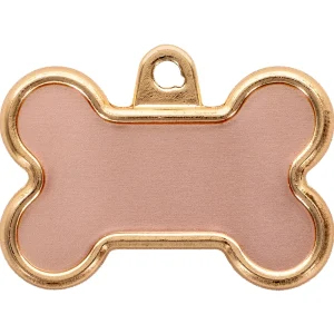 TagWorks® Bone Shaped Dog Tag, Custom Pet Tag, Personalized Tag, Premium Tag, Rose Gold, Large
