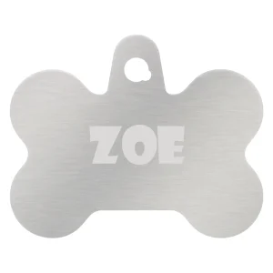 TagWorks® Bone Shaped Dog Tag, Custom Pet Tag, Personalized Tag, Silver, Large