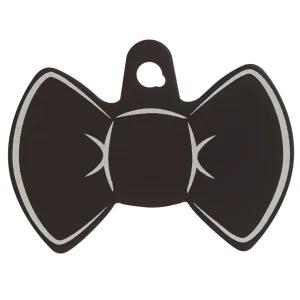 TagWorks® Bow Tie Shaped Dog Tag, Cat Tag, Custom Pet Tag, Personalized Tag, Black