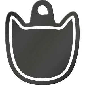 TagWorks® Cat Face Shaped Dog Tag, Cat Tag, Custom Pet Tag, Personalized Tag, Black