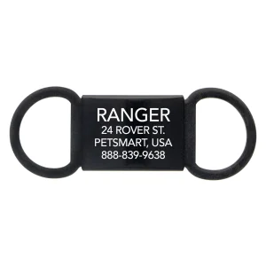 TagWorks® Collar Slide Dog Tag, Custom Pet Tag, Personalized Tag, Black Pet Tag, Multiple Fonts