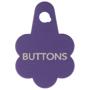 TagWorks® Flower Shaped Dog Tag, Custom Pet Tag, Personalized Tag, Purple, Small