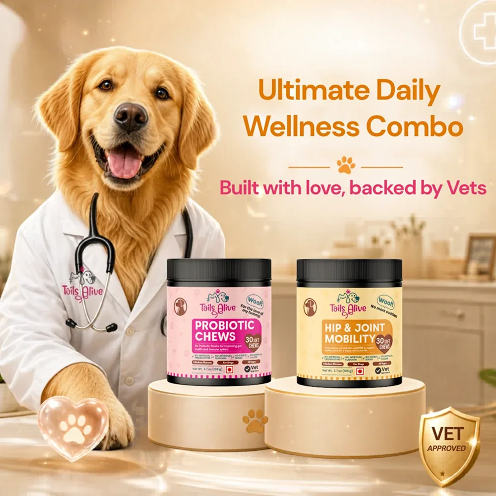 TailsAlive Hip & Joint, Probiotic Chicken Chews Comfort & Mobility Combo for Senior Dogs - Image 2