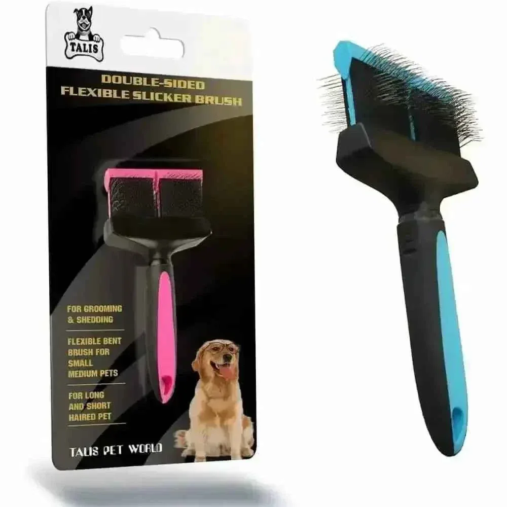 Talis Us Double Sided Dog Grooming Brush for Shedding