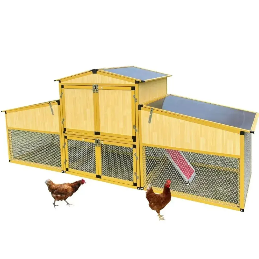Talis-us Large Chicken Coop Poultry Cage with Nesting Box Run