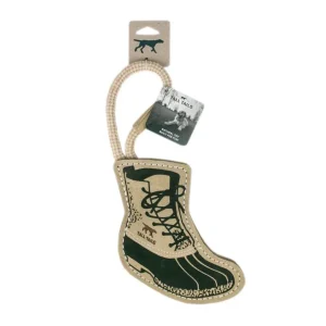 Tall Tails Leather & Wool Hiking Boot Dog Toy, 16 Inches