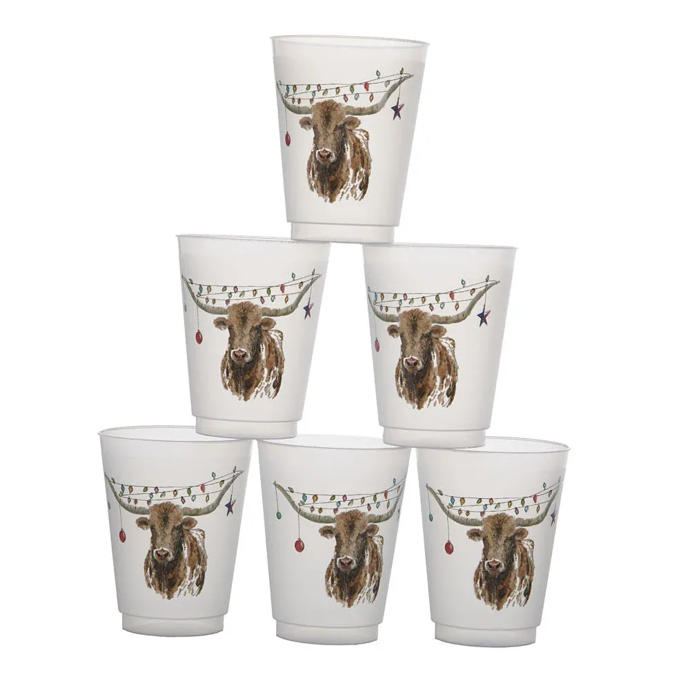 Taylor Paladino Christmas Longhorn Frosted Cup - Image 2