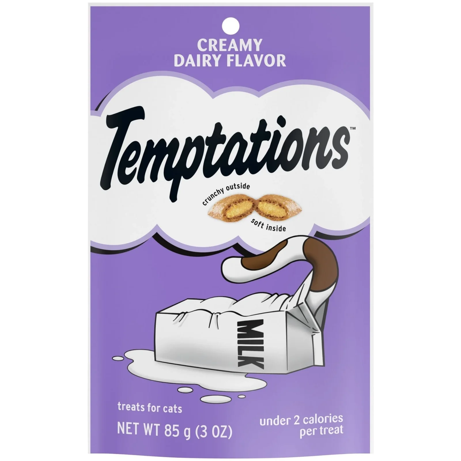 Temptations Classics Crunchy & Soft Adult Cat Treats, Creamy Dairy, 3 oz