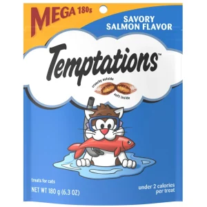 Temptations Classics Crunchy & Soft Adult Cat Treats, Savory Salmon, 6.3 oz
