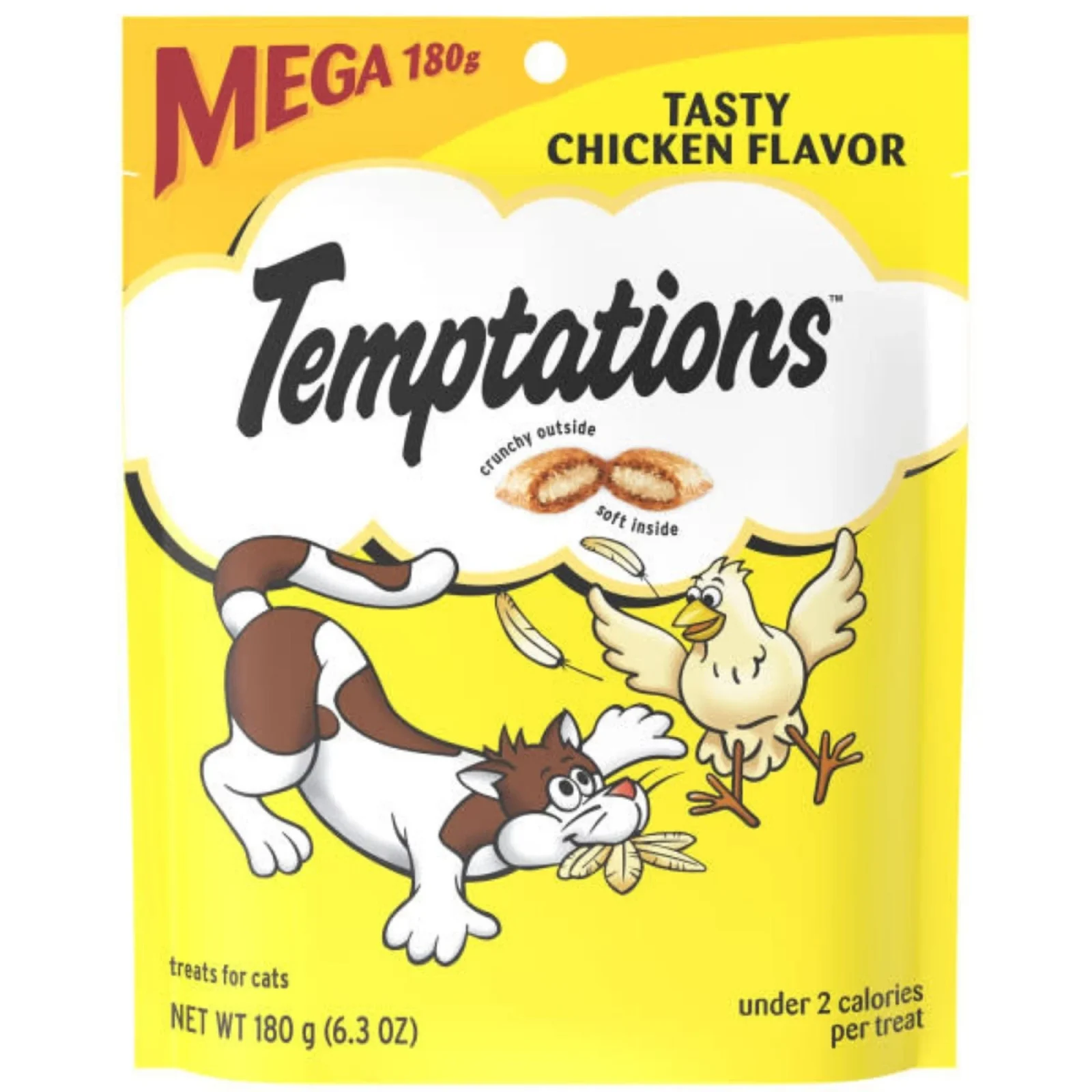 Temptations Classics Crunchy & Soft Adult Cat Treats, Tasty Chicken, 6.3 oz