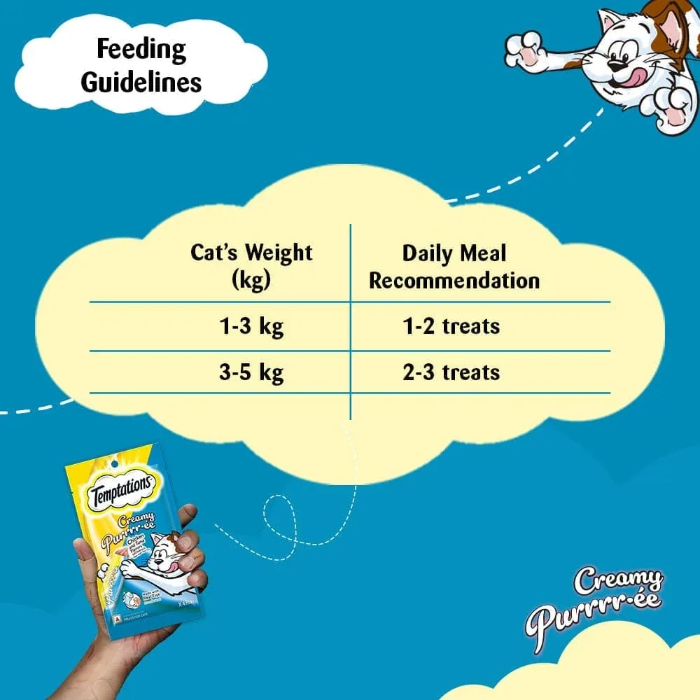 Temptations Creamy Purrrr ee Chicken & Tuna Treats and Fofos Flapping Owl Chirping Interactive Toy for Cats Combo - Image 2