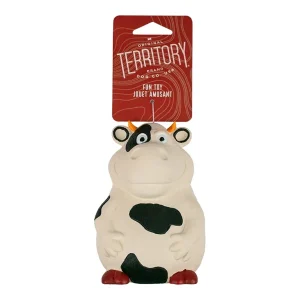 Territory Latex Squeaker Cow Dog Toy, 5.8 Inch