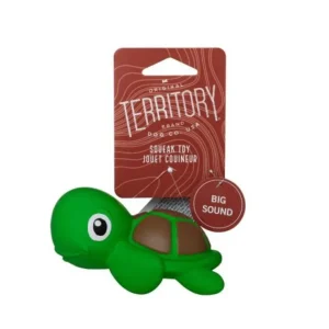 Territory Latex Squeaker Turtle Dog Toy, 4.7 Inch