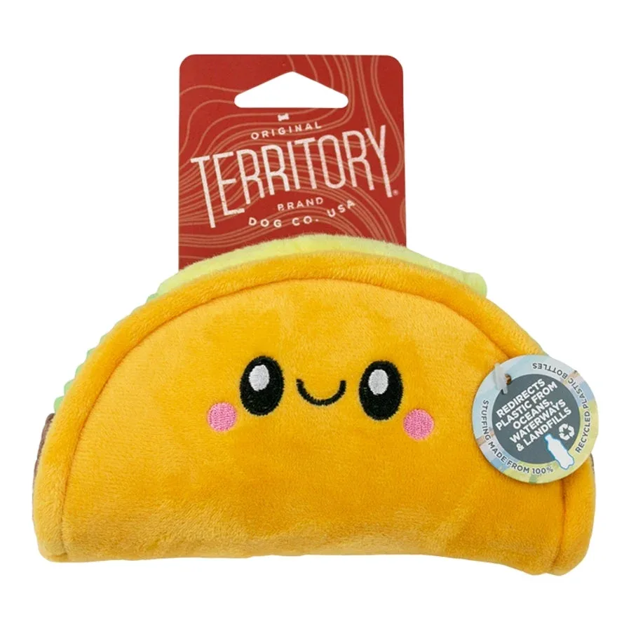 Territory Plush Squeaker Taco Dog Toy, 6-Inch