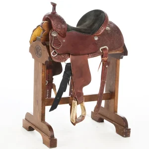 Teskey's Used 15in Floral Barrel Saddle