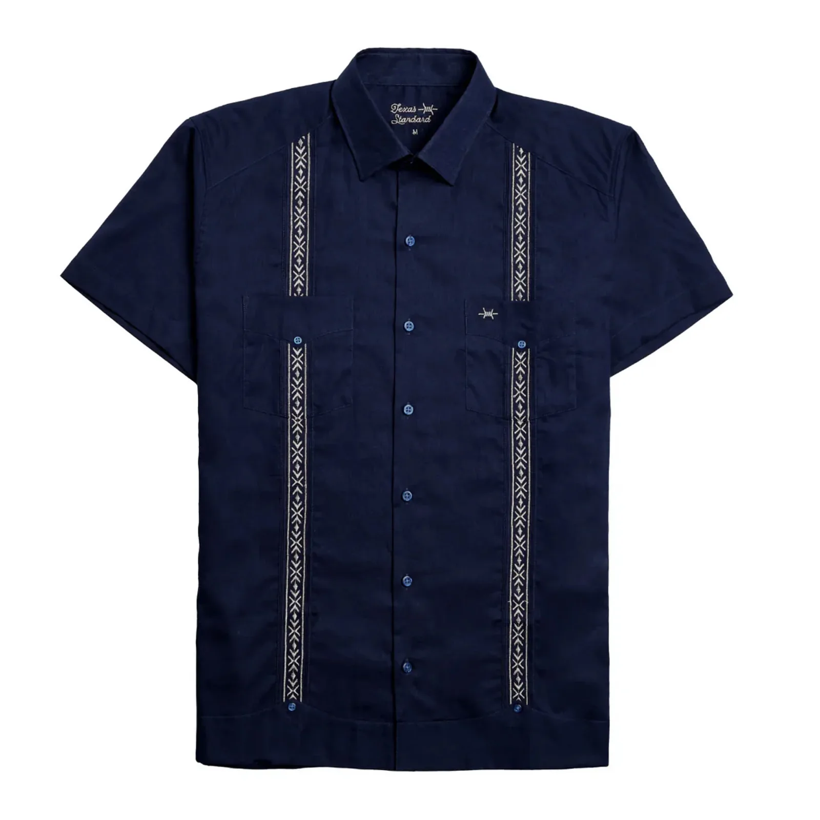 Texas Standard Guayabera Libra Blue Shirt - Image 2