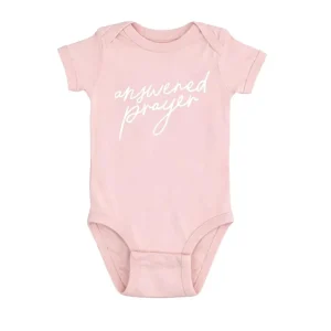 The Anastasia Co Girl's Blush Answered Prayers Onesie