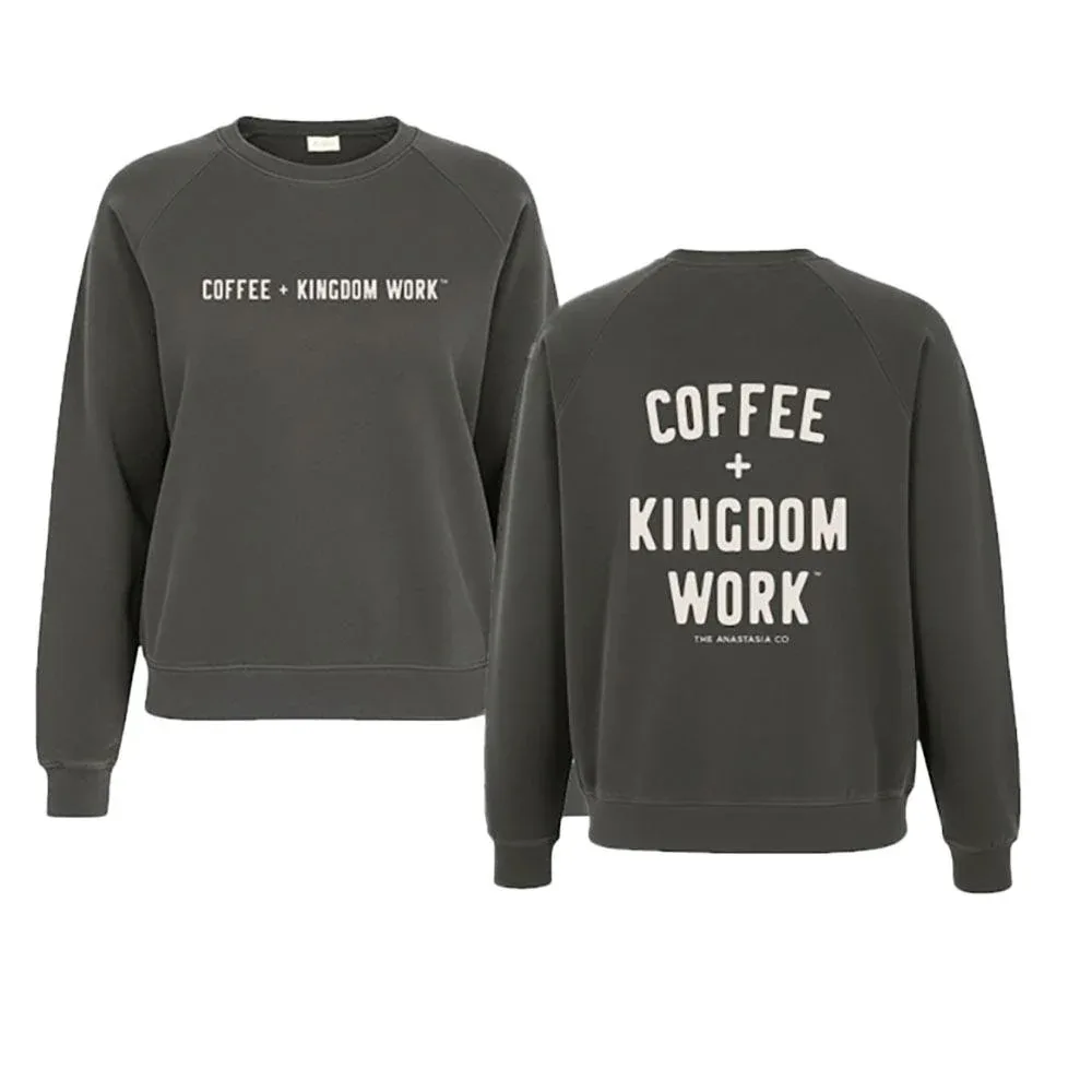 The Anastasia Co Women's ffee + Kingdom Work Charcoal Sweatshirt