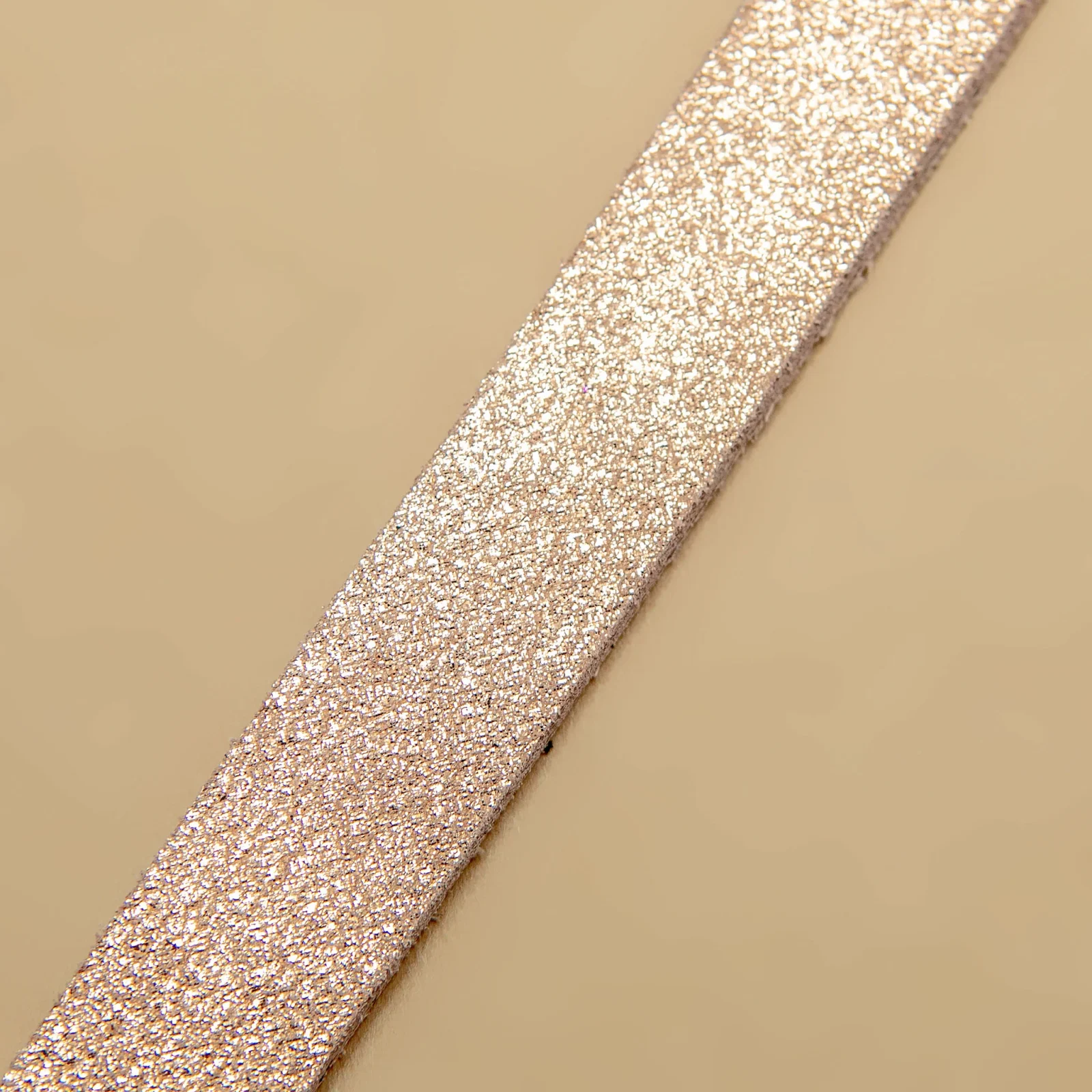 The Cleo Leather Tag Collar in Rose Gold Sparkle (DOG & CO. Exclusive) - Image 2