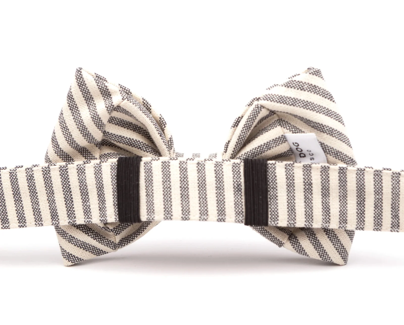 THE FOGGY DOG | Charcoal Stripe Bow Tie - Image 2
