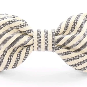 THE FOGGY DOG | Charcoal Stripe Bow Tie