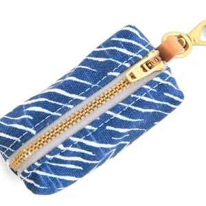 THE FOGGY DOG | Navy Herringbone Leash Bag