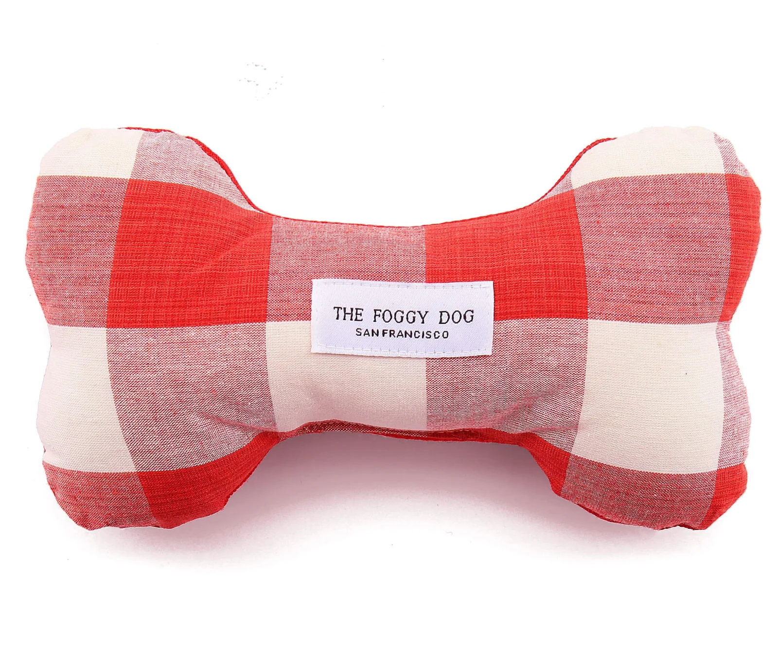 THE FOGGY DOG | Red Gingham Dog Bone Toy