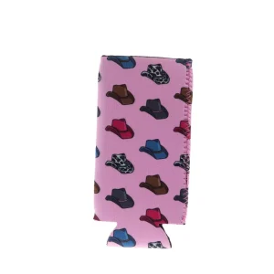 The Front Porch Label Pink Cowboy Hat Tall Coozies