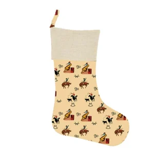 The Front Porch Label Vintage Cowboy Christmas Stocking