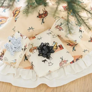 The Front Porch Label Vintage Cowboy Wrapping Paper
