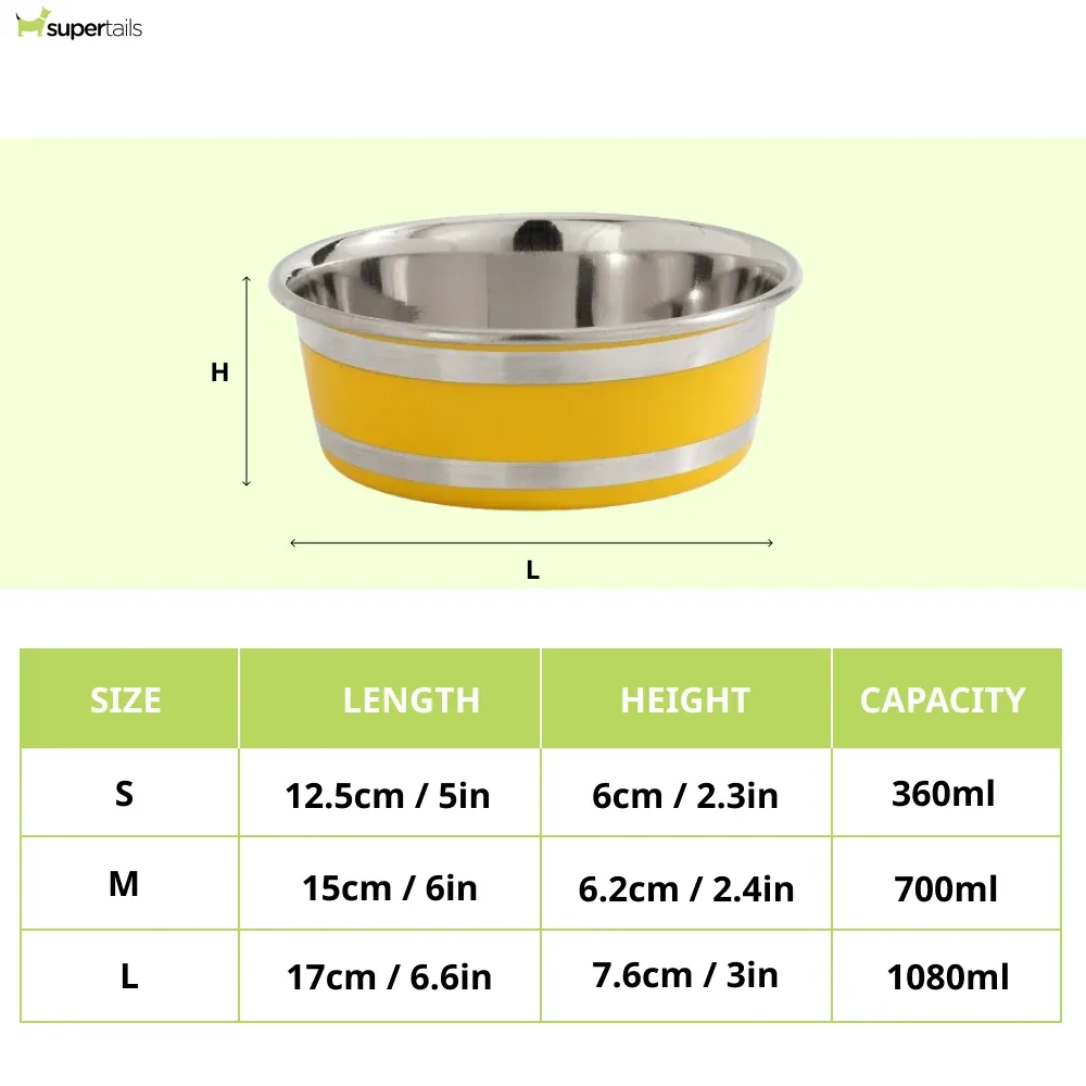 The Happy Lots Anti Skid And Mirror SnuggleBowl for Dogs and Cats (Yellow/White) - Image 2