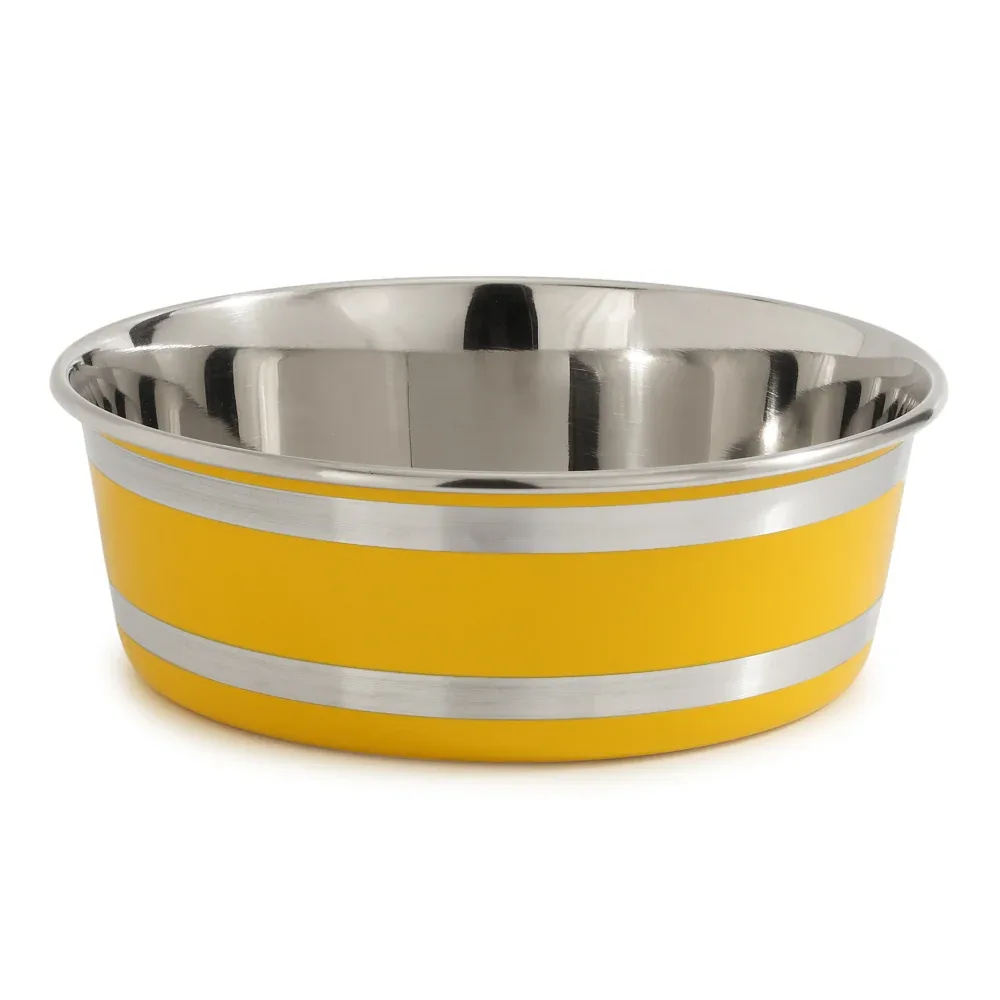 The Happy Lots Heavy Dish NutriBowl for Dogs and Cats (Yellow)