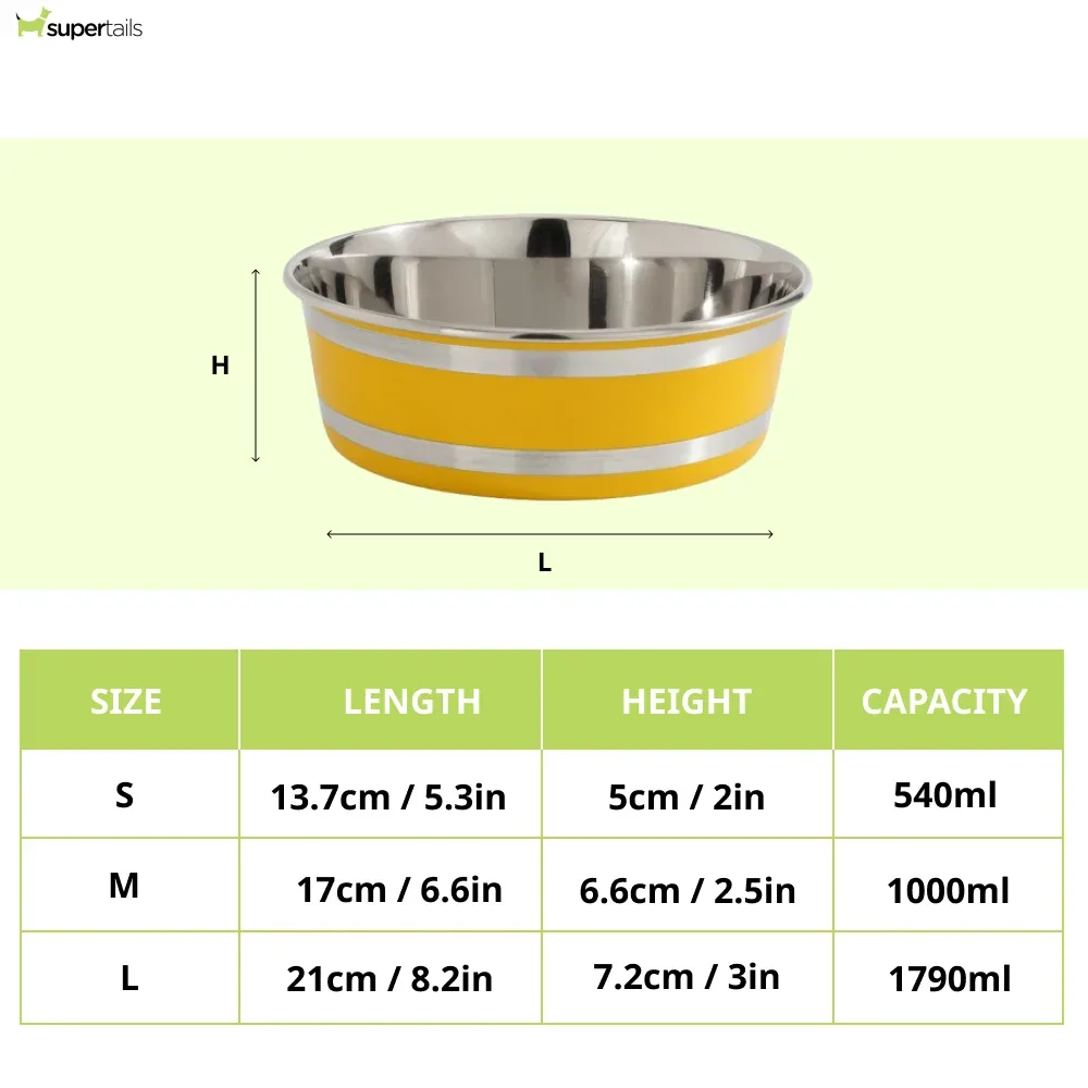 The Happy Lots Heavy Dish NutriBowl for Dogs and Cats (Yellow) - Image 2