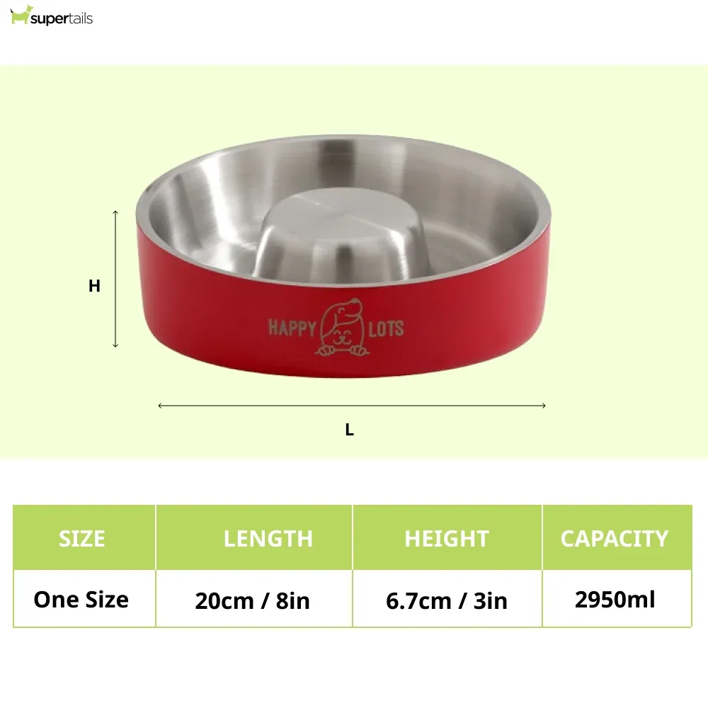 The Happy Lots Slant Feeder WhiskerWare for Dogs and Cats (Red) - Image 2