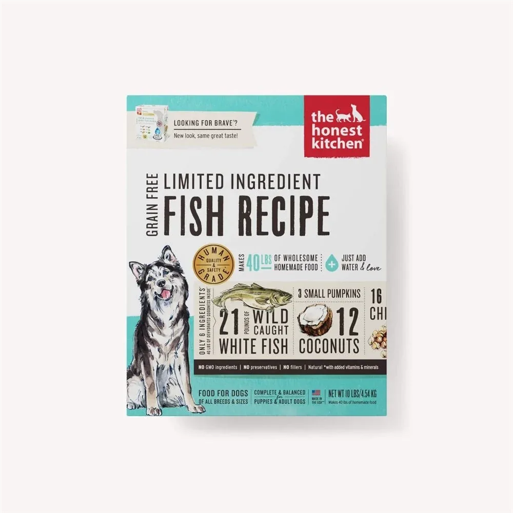 The Honest Kitchen Brave Limited Ingredient Fish Dehydrated Dog Food 10 Lbs